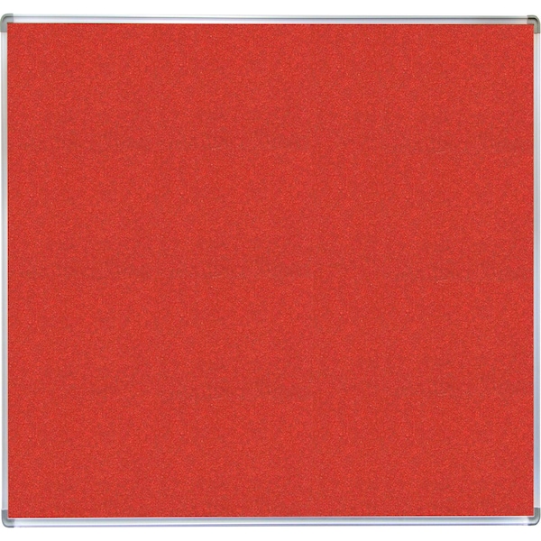 VIC Cork Bulletin Board with Euroframe Design 48"x48" Hot Salsa